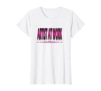 Artist At Work Creative Studio Design for Art Enthusiasts Value Graphic T-Shirt, Women, White, L