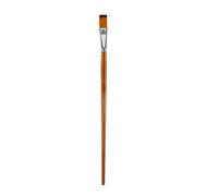 Artist Brush Flat / Round / Fan Tip for Acrylic Oil, Pingfeng 16 | Wooden Handle Nylon Bristles for Watercolor Oil Acrylic Artwork Comfortable Long Handle for Artists