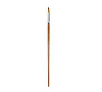 Artist Brush Flat / Round / Fan Tip for Acrylic Oil, Round front 12 | Wooden Handle Nylon Bristles for Watercolor Oil Acrylic Artwork Comfortable Long Handle for Artists