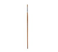 Artist Brush Flat / Round / Fan Tip for Acrylic Oil, Round front 6 | Wooden Handle Nylon Bristles for Watercolor Oil Acrylic Artwork Comfortable Long Handle for Artists
