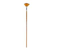 Artist Brush Flat / Round / Fan Tip for Acrylic Oil, Scales 02 | Wooden Handle Nylon Bristles for Watercolor Oil Acrylic Artwork Comfortable Long Handle for Artists