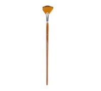 Artist Brush Flat / Round / Fan Tip for Acrylic Oil, Span 10 | Wooden Handle Nylon Bristles for Watercolor Oil Acrylic Artwork Comfortable Long Handle for Artists