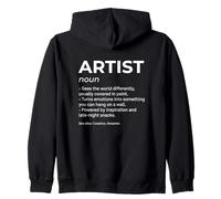 Artist Dictionary Definition Art Lover Creative Artist Zip Hoodie
