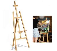 Artist Easel - Professional Studio Easel 1500mm A-Frame Floor Standing Easel Tripod for Painting and Sketching, Artists - Pine Wood - 5ft Height Adjustable