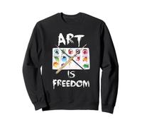 Artist Freedom Art Quote Paint Brush Creative Maker Design Sweatshirt