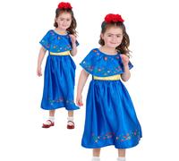Artist Frida Kahlo Costume Kids Fancy Dress Spanish Artist Outfit Girls