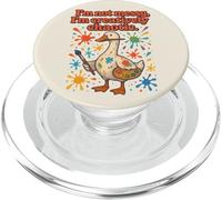 Artist Goose I'm Not Messy I'm Creatively Chaotic Vintage PopSockets PopGrip for MagSafe