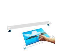 Artist Leaning Bridge Hand Rest - 48x5.5cm Acrylic Adjustable Arm Stand, Transparent Anti Smudge Drawing Tool | Perfect for Painter Student Teacher Artist Desk Sketching, Canvas Support, Fine Detail