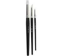 Artist Line Brush, size 2+6+10 mm, Rubber Brush, 3asstd