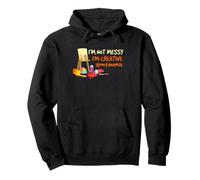 Artist Messy Creative Art Supplies Humor Quote Pullover Hoodie