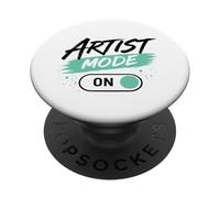 Artist Mode On Creative Design Funny Graphic Designer Music PopSockets Adhesive PopGrip