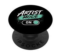 Artist Mode On Creative Design Funny Graphic Designer Music PopSockets Adhesive PopGrip
