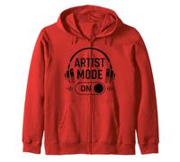 Artist Mode On Creative Design Funny Graphic Designer Music Zip Hoodie