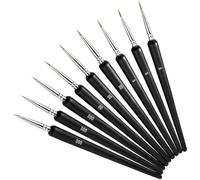 Artist Paint Brushes, 9 PCS Miniature Fine Paint Brush, Fine PaintBrushes Miniature PaintBrushes & Model Paint Brushes for Detailing & Art Painting for Artists Beginners (Size 0 × 3, 00 × 3, 000 × 3)