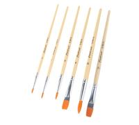 Artist Paint Brushes Set, Acrylic Brushes, 6 Pieces, Multi-shaped Nylon Brushes, Art Watercolor Rock Face Painting Brushes, Artist Craft Brush Accessories, Brushes for Acrylic Painting
