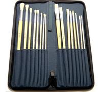 Artist Paint Brushes Set Hog Hair Oil Acrylic Watercolor Jakar Nylon Zipper Case