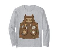 Artist Painter Art Teacher Fine Arts Halloween Apron Costume Long Sleeve T-Shirt