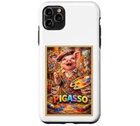 Artist Pig Painting Paint Fun Animal Parody Art Print Poster Case for iPhone 11 Pro Max