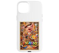 Artist Pig Painting Paint Fun Animal Parody Art Print Poster Case for iPhone 15 Plus