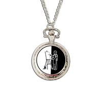 Artist Pocket Watch - Gift for Artists & Painters - Monochrome Art Lover Keepsake in Presentation Gift Box - Silver Pocket Watch Necklace
