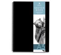 Artist Sketch Pad A3 - Hardback Sketchbook Portrait or Landscape - 170gsm White Cartridge Paper - 40 Pages (20 Sheets) Tear-Off Artist Quality Drawing Pad - Twin Wiro Bound (A3 Portrait)