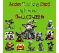 Artist Trading Card Ephemera Halloween, Cut and Collage: Ephemera Book, Junk Journal, Glue Books, Mixed Media Collage Art, Scrapbooking, Decoupage, Card Making, Art Journaling