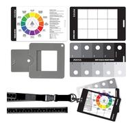 Artist Viewfinder and Color Checker Passport with Lanyard (Measures up to 31") - Pocket Color Wheel, Gray Scale Value Finder, White Balance Card for Camera Accessories for Photography