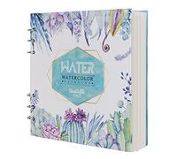 Artist Watercolor Paper Sketch Book Spiral Loose-Leaf Notebook with Thick Acid Free Paper Cold Pressed Refillable Notebook Art Painting Drawing Sketching Pad for Watercolour and Mixed Media
