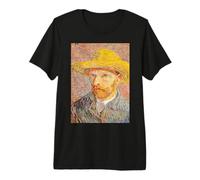 Artist with a Straw Hat 1887 Vincent Gogh Artwork Premium T-Shirt