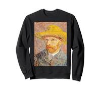 Artist with a Straw Hat 1887 Vincent Gogh Artwork Sweatshirt