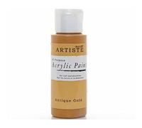 Artiste Acrylic Paint 59ml 2Oz Antique Gold, Quick-Drying Professional Art, Craft and Hobby Artists Paint, Vibrant Colour, Water-Based Paints Cover All Surfaces with Ease, Ideal for Travel Artists