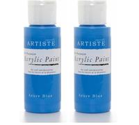 Artiste Acrylic Paint 59ml 2Oz Azure Blue, Quick-Drying Professional Art, Craft and Hobby Artists Paint, Vibrant Colour, Water-Based Paints Cover All Surfaces with Ease, Ideal for Travel Artists