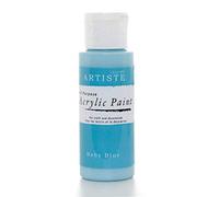 Artiste Acrylic Paint 59ml 2Oz Baby Blue, Quick-Drying Professional Art, Craft and Hobby Artists Paint, Vibrant Colour, Water-Based Paints Cover All Surfaces with Ease, Ideal for Travel Artists