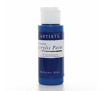 Artiste Acrylic Paint 59ml 2Oz Bahama Blue, Quick-Drying Professional Art, Craft and Hobby Artists Paint, Vibrant Colour, Water-Based Paints Cover All Surfaces with Ease, Ideal for Travel Artists