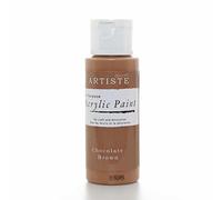 Artiste Acrylic Paint 59ml 2Oz Chocolate Brown, Quick-Drying Professional Art, Craft and Hobby Artists Paint, Vibrant Colour, Water-Based Paints Cover All Surfaces with Ease, Ideal for Travel Artists