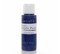 Artiste Acrylic Paint 59ml 2Oz Cobalt Blue, Quick-Drying Professional Art, Craft and Hobby Artists Paint, Vibrant Colour, Water-Based Paints Cover All Surfaces with Ease, Ideal for Travel Artists