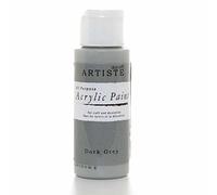 Artiste Acrylic Paint 59ml 2Oz Dark Grey, Quick-Drying Professional Art, Craft and Hobby Artists Paint, Vibrant Colour, Water-Based Paints Cover All Surfaces with Ease, Ideal for Travel Artists