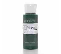 Artiste Acrylic Paint 59ml 2Oz Forest Green, Quick-Drying Professional Art, Craft and Hobby Artists Paint, Vibrant Colour, Water-Based Paints Cover All Surfaces with Ease, Ideal for Travel Artists