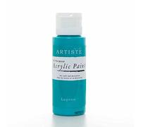 Artiste Acrylic Paint 59ml 2Oz Lagoon, Quick-Drying Professional Art, Craft and Hobby Artists Paint, Vibrant Colour, Water-Based Paints Cover All Surfaces with Ease, Ideal for Travel Artists