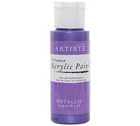 Artiste Acrylic Paint 59ml 2Oz Metallic Amethyst, Quick-Drying Professional Art, Craft And Hobby Artists Paint, Vibrant Colour, Water-Based Paints Cover All Surfaces With Ease, Ideal For Travel Artists