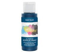 Artiste Acrylic Paint 59ml 2Oz Night Blue, Quick-Drying Professional Art, Craft and Hobby Artists Paint, Vibrant Colour, Water-Based Paints Cover All Surfaces with Ease, Ideal for Travel Artists
