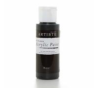 Artiste Acrylic Paint 59ml 2Oz Noir, Quick-Drying Professional Art, Craft and Hobby Artists Paint, Vibrant Colour, Water-Based Paints Cover All Surfaces with Ease, Ideal for Travel Artists