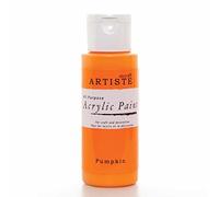 Artiste Acrylic Paint 59ml 2Oz Pumpkin, Quick-Drying Professional Art, Craft and Hobby Artists Paint, Vibrant Colour, Water-Based Paints Cover All Surfaces with Ease, Ideal for Travel Artists