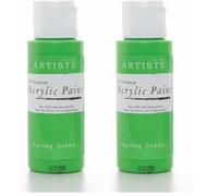 Artiste Acrylic Paint 59ml 2Oz Spring Green, Quick-Drying Professional Art, Craft and Hobby Artists Paint, Vibrant Colour, Water-Based Paints Cover All Surfaces with Ease, Ideal for Travel Artists