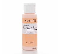 Artiste Acrylic Paint 59ml 2Oz Tea Pink, Quick-Drying Professional Art, Craft and Hobby Artists Paint, Vibrant Colour, Water-Based Paints Cover All Surfaces with Ease, Ideal for Travel Artists