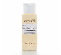 Artiste Acrylic Paint 59ml 2Oz Vanilla Bean, Quick-Drying Professional Art, Craft and Hobby Artists Paint, Vibrant Colour, Water-Based Paints Cover All Surfaces with Ease, Ideal for Travel Artists