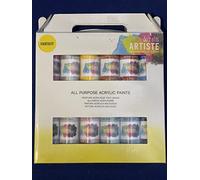 Artiste Acrylic Paint Set Pack of 12 x 59ml 2oz - Fantasy Colours, Quick-Drying Professional Art and Hobby Craft Artists Paint, Water-Based Paints Cover Surfaces with Ease, Ideal for Travel Artists