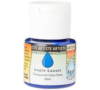 Artiste Glass Paint 20ml Aquaglass Lapis Lazuli, Water Based Paints, For Painting On Glass, Perspex, Acetate, Gentle Translucent Finish, Wipe Clean When Wet, Water Proof Once Dry, Glass Crafting