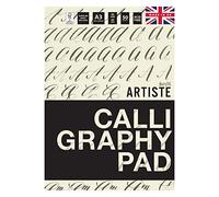 Artiste Calligraphy Practice Pad, 90gsm, 50 Sheets, White, A3, Ideal Sketchbook for Adults, Art Notebook for Artists and Kids, Creative Book for Paint, Pencil and Colouring