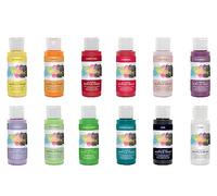 Artiste Set of 12 Botanical Themed Acrylic Paints 59ml/2Oz, Quick-Drying Professional Art, Craft and Hobby Artists Paint, Travel Artists, Vibrant Colour, Water-Based Paints Cover All Surfaces